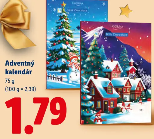 Favorina Adventný kalendár, rôzne druhy