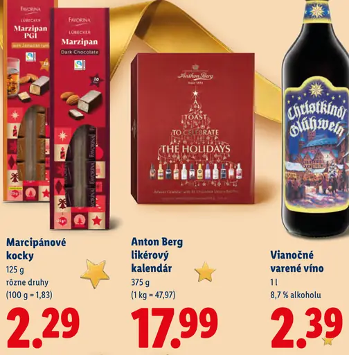 Anton Berg likérový kalendár