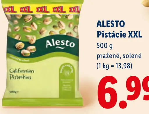 Alesto Pistácie XXL pražené, solené