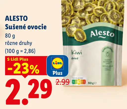 Alesto Sušené ovocie – rôzne druhy