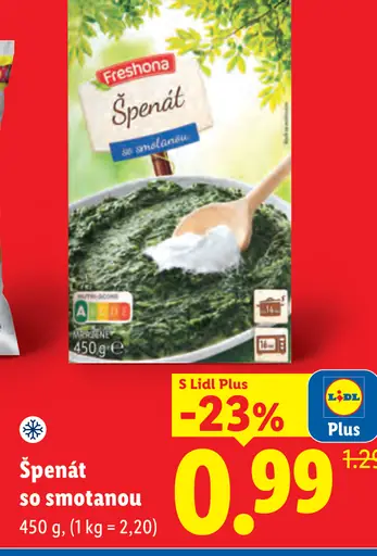 Freshona Špenát so smotanou