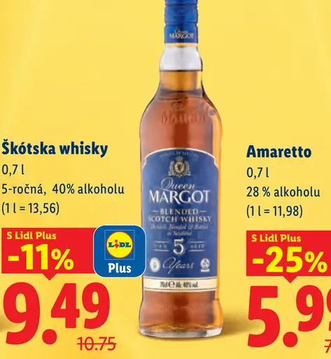 Škótska whisky 5-ročná Queen Margot