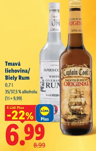 James Cook's Biely rum