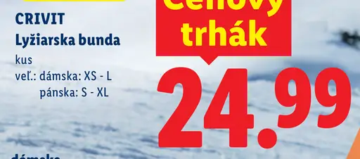 CRIVIT lyžiarska bunda – dámske a pánske varianty
