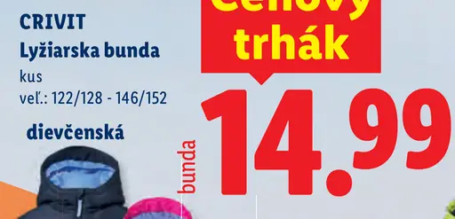 Crivit dievčenská lyžiarska bunda