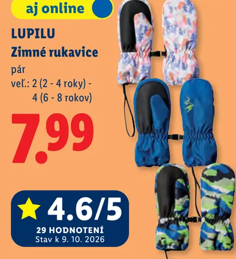 Lupilu zimné rukavice