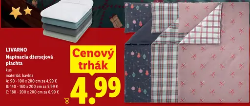 Napínacia džersejová plachta, rozmer A 90–100 × 200 cm