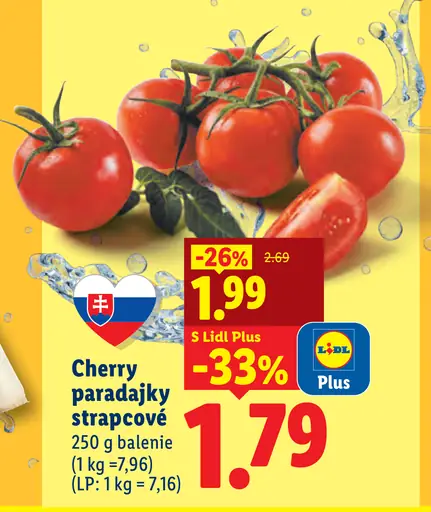 Paradajky cherry strapcové