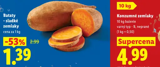Bataty sladké zemiaky