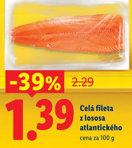 Celá fileta z lososa atlantského