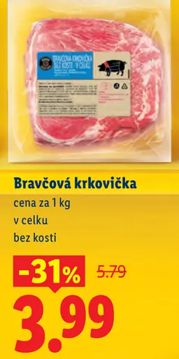 Bravčová krkovička bez kosti v celku