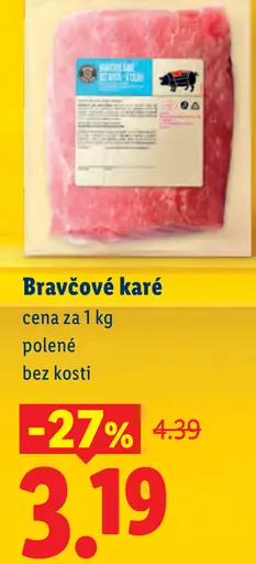 Bravčové karé polené, bez kosti