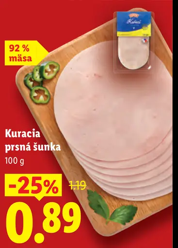 PIKOK kuracia prsná šunka, 92 % mäsa