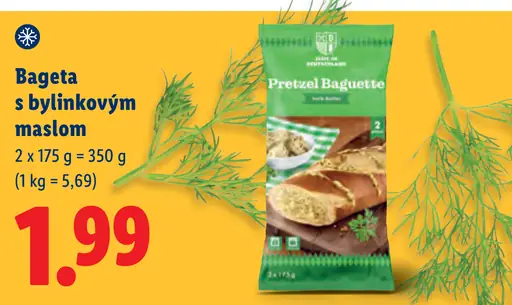 Bageta s bylinkovým maslom