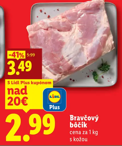 Bravčový bôčik s kosťou