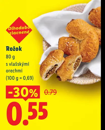 Rožok s vlašskými orechmi