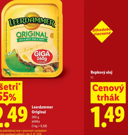 Leerdammer Original plátky