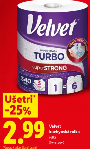 Velvet Kuchynská rolka