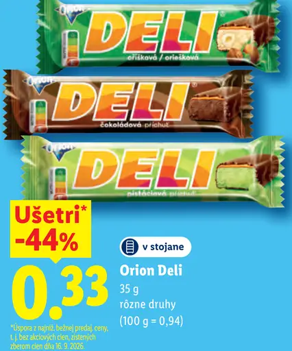 Orion Deli rôzne druhy
