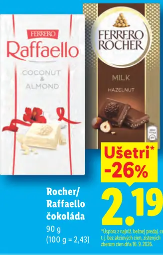 Rocher Milk Hazelnut čokoláda