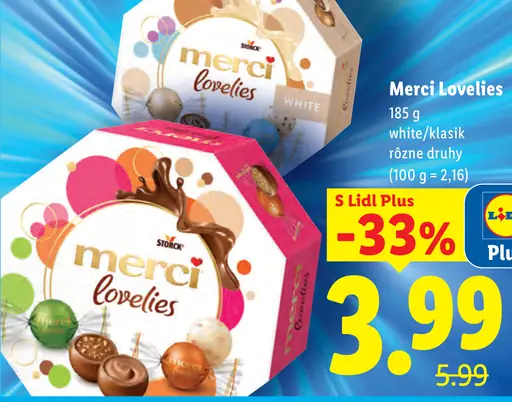 Merci Lovelies – rôzne druhy
