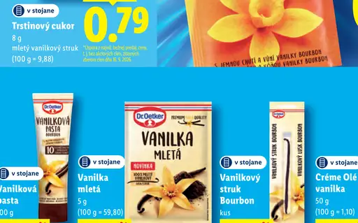 Dr. Oetker Trstinový cukor mletý vanilkový lusk