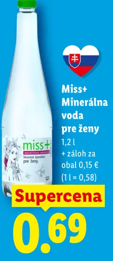 Miss+ minerálna voda pre ženy