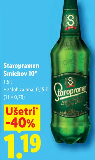 Staropramen Smíchov 10° pivo plechovka
