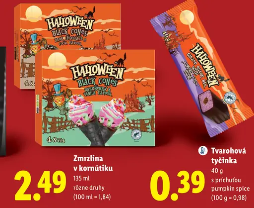 Halloween zmrzlina v kornútiku – rôzne druhy