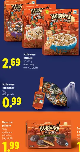 Halloween cereálie – rôzne druhy