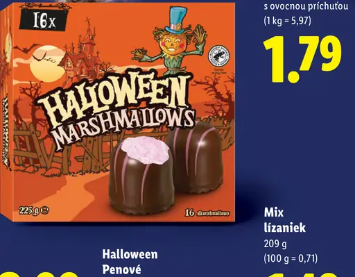 Halloween penové cukrovinky
