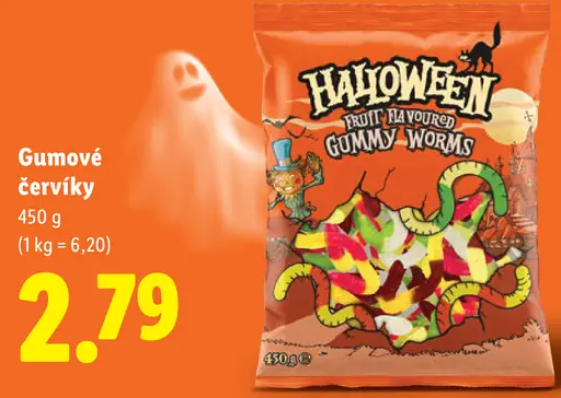 Halloween gumové červíky