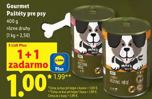 Max's World Gourmet paštéty pre psy