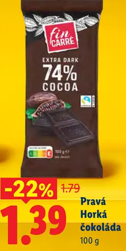 Fin Carré pravá horká čokoláda 74 % kakaa