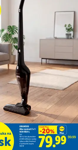 Grundig aku vysávač 2 v 1 VCH 9831L
