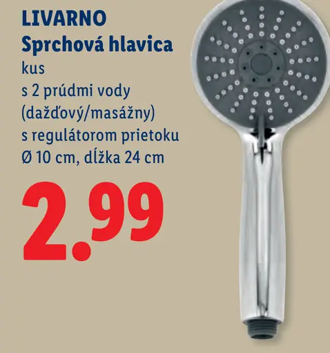 Livarno sprchová hlavica