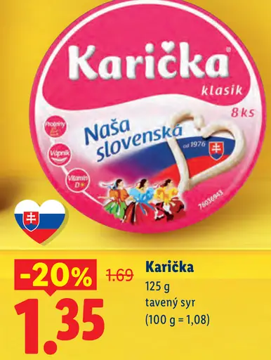Karička klasik tavený syr