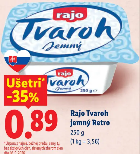 Rajo Tvaroh jemný Retro