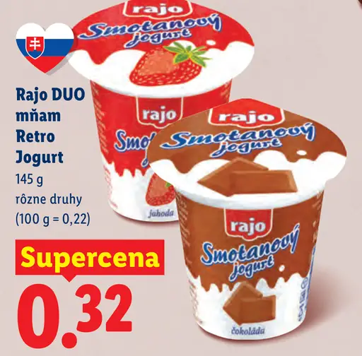 Rajo Smotanový DUO Mňam jogurt Retro