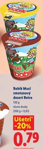 Bobík Maxi smotanový dezert Retro