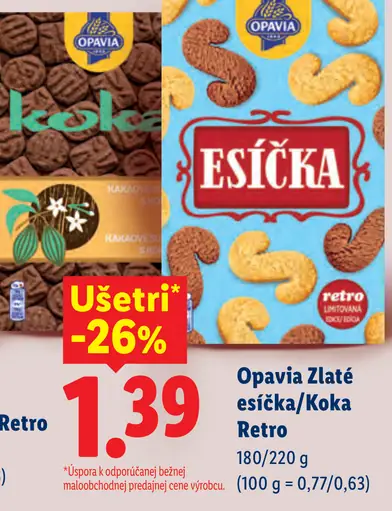Opavia Zlaté esíčka Retro