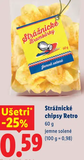 Strážnické chipsy Retro jemne solené