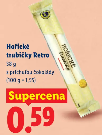 Hořické trubičky Retro s príchuťou čokolády