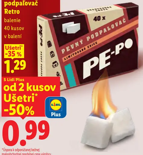 PE-PO tuhý podpaľovač Retro