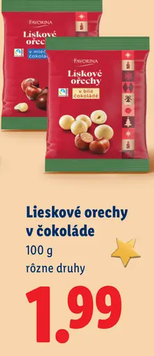 Favorina Mandle/lieskové orechy v čokoláde