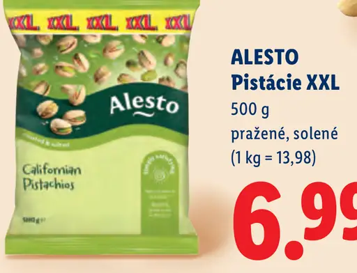 Alesto Pistácie XXL pražené, solené