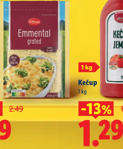 Milbona Strúhaný ementál