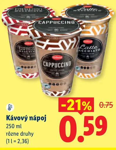 Kávový nápoj, rôzne druhy