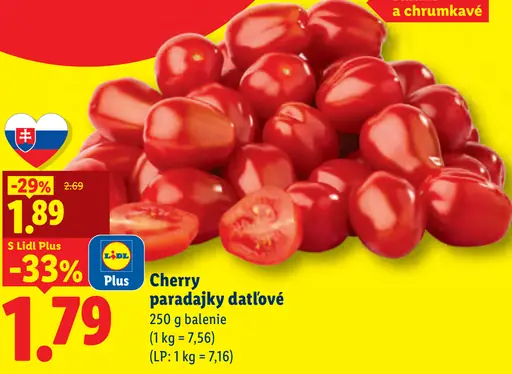 Cherry paradajky datľové