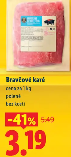 Bravčové karé polené, bez kosti